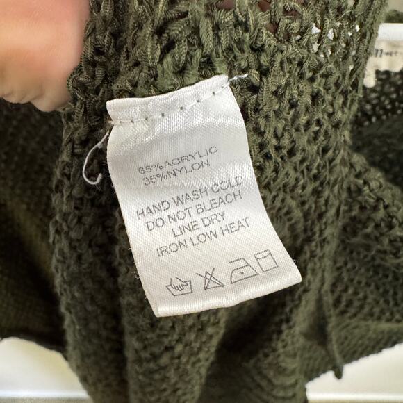 EE:Some Split Hem Open Knit Long Sleeve Sweater US Women's M/L - Picture 7 of 8